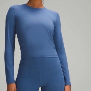 Lululemon All It Takes Ribbed Nulu Long-Sleeve Shirt Pitch Blue